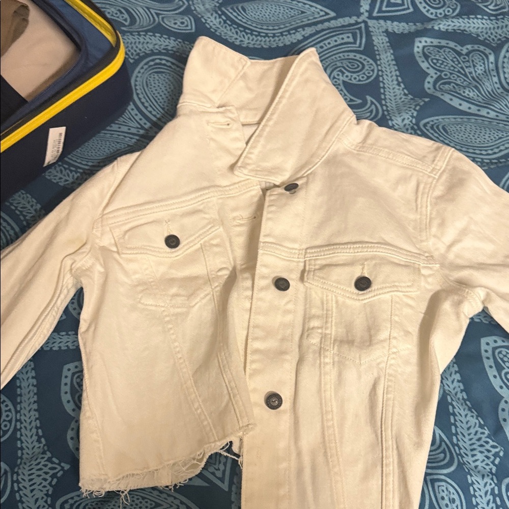 Hollister Cream Jean Jacket